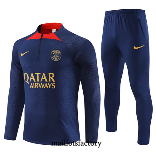 Achat Maillot Player Survetement Enfant de foot PSG 2023/24 Bleu Marine factory 1163