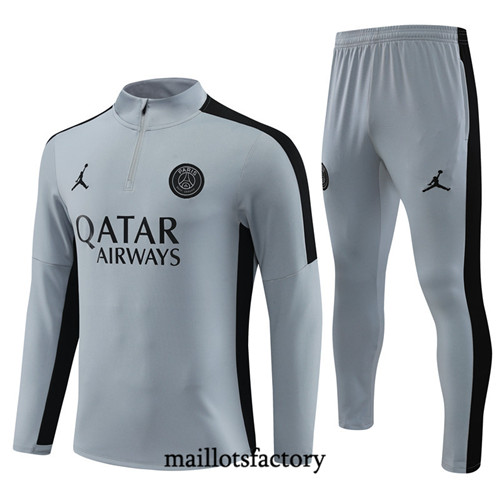 Achat Maillot Survetement Enfant de foot PSG 2023/24 Gris factory 1168