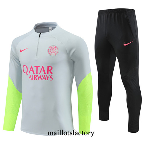 Achat Maillot Survetement Enfant de foot PSG 2023/24 Gris factory 1170