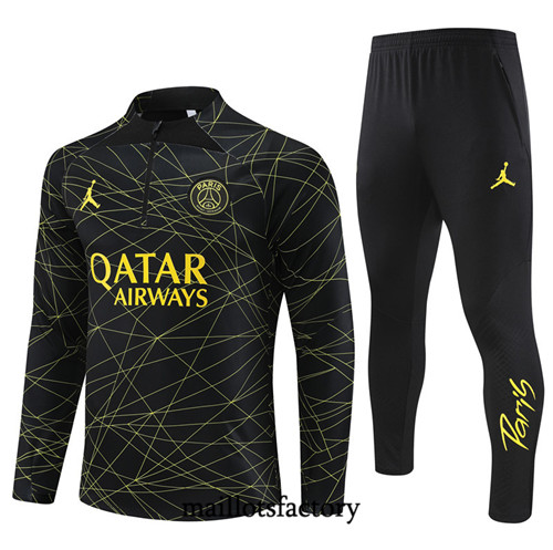 Achat Maillot Survetement Enfant de foot PSG 2023/24 Noir factory 1174