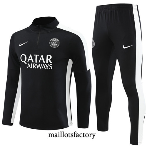 Achat Maillot Survetement Enfant de foot PSG 2023/24 Noir factory 1175