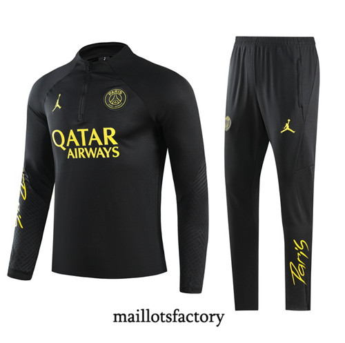 Achat Maillot Survetement Enfant de foot PSG 2023/24 Noir factory 1177