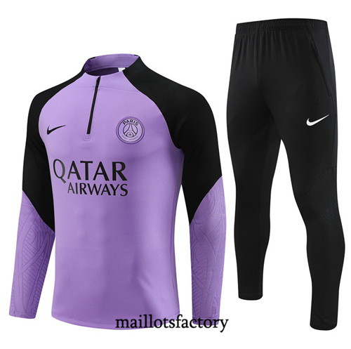 Achat Maillot Survetement Enfant de foot PSG 2023/24 Violet factory 1179