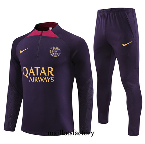 Achat Maillot Survetement Enfant de foot PSG 2023/24 Violet factory 1180