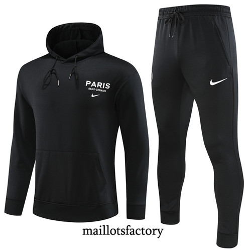 Achat Maillot Survetement Enfant de foot PSG 2023/24 à capuche Noir factory 1184