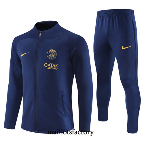 Achat Maillot Veste Survetement Enfant de foot PSG 2023/24 Bleu Marine factory 1192