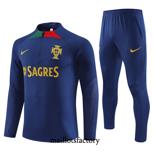 Achat Maillot Survetement Enfant de foot Portugal 2023/24 Bleu factory 1223