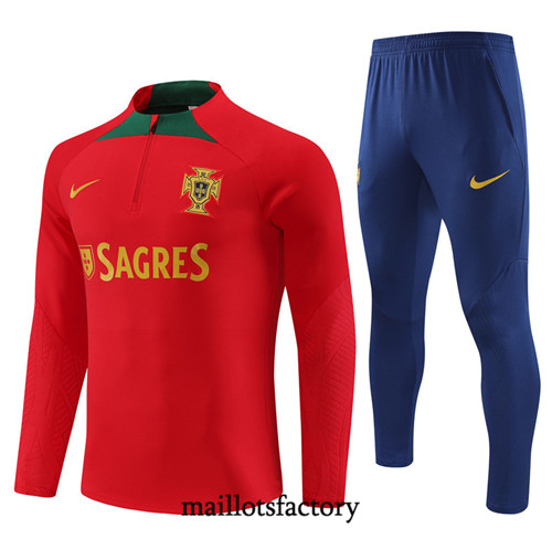 Achat Maillot Survetement Enfant de foot Portugal 2023/24 Rouge factory 1224