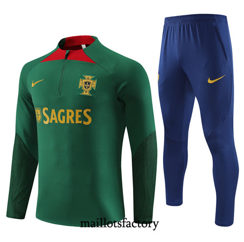 Achat Maillot Survetement Enfant de foot Portugal 2023/24 Vert factory 1225