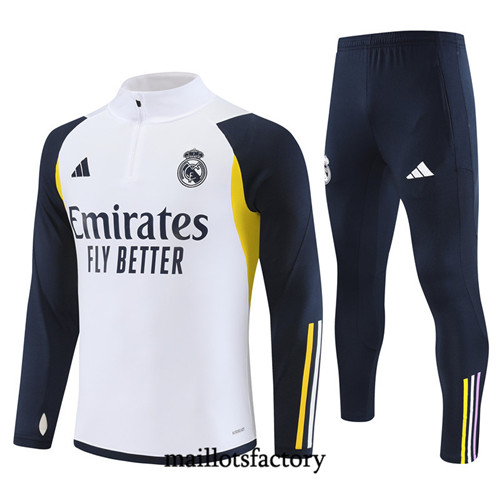 Achat Maillot Survetement Enfant de foot Real Madrid 2023/24 Blanc factory 1140