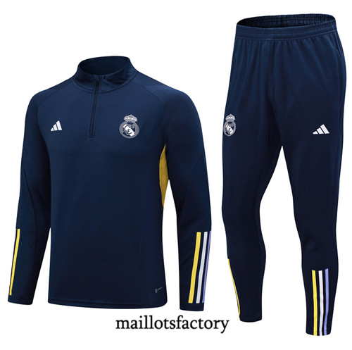 Achat Maillot Survetement Enfant de foot Real Madrid 2023/24 Bleu factory 1143