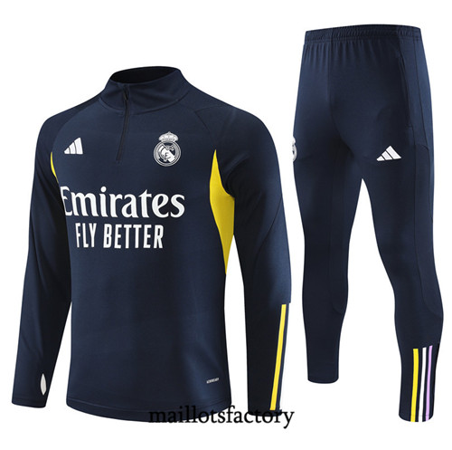 Achat Maillot Survetement Enfant de foot Real Madrid 2023/24 Bleu Marine factory 1144