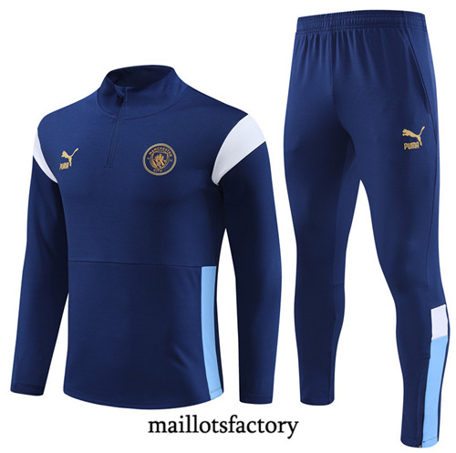 Achat Maillot Survetement de foot Manchester City 2023/24 Bleu factory 1037