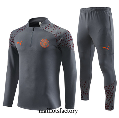 Achat Maillot Survetement de foot Manchester City 2023/24 Gris factory 1042