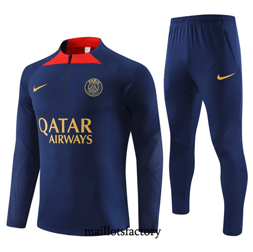 Achat Maillot Survetement de foot PSG 2023/24 Bleu Marine factory 0949