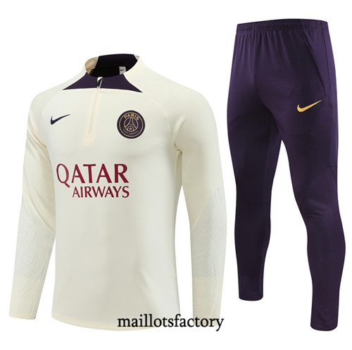 Achat Maillot Survetement de foot PSG 2023/24 Jaune factory 0955