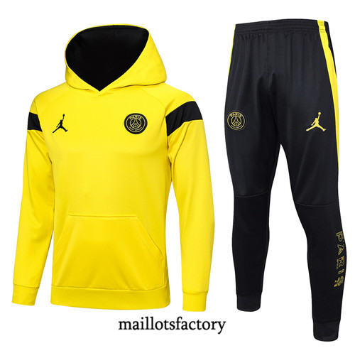 Achat Maillot Survetement de foot PSG 2023/24 à capuche Jaune factory 0968