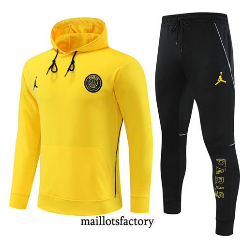 Achat Maillot Survetement de foot PSG 2023/24 à capuche Jaune factory 0969