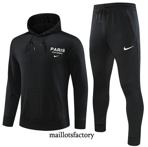 Achat Maillot Survetement de foot PSG 2023/24 à capuche Noir factory 0971