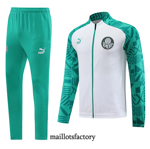 Achat Maillot Veste Survetement de foot Palmeiras 2023/24 Blanc factory 0848