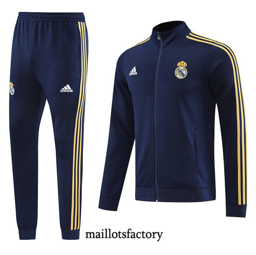 Achat Maillot Veste Survetement de foot Real Madrid 2023/24 Bleu factory 0916