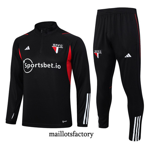 Achat Maillot Survetement de foot Sao Paulo 2023/24 Noir factory 0867