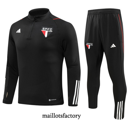 Achat Maillot Survetement de foot Sao Paulo 2023/24 Noir factory 0871