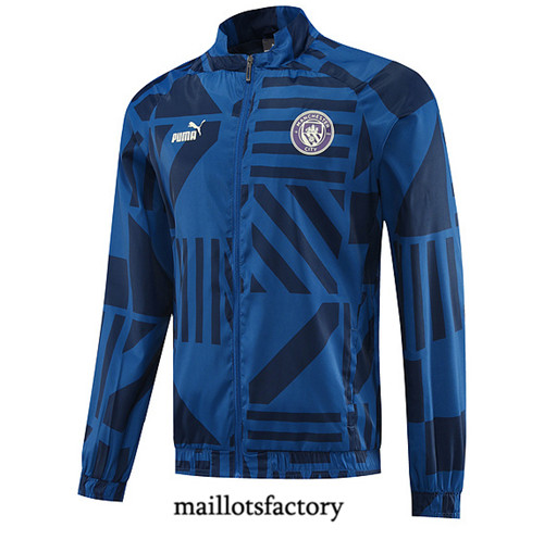 Achat Maillot du Coupe Vent Manchester City 2023/24 Bleu factory 1396