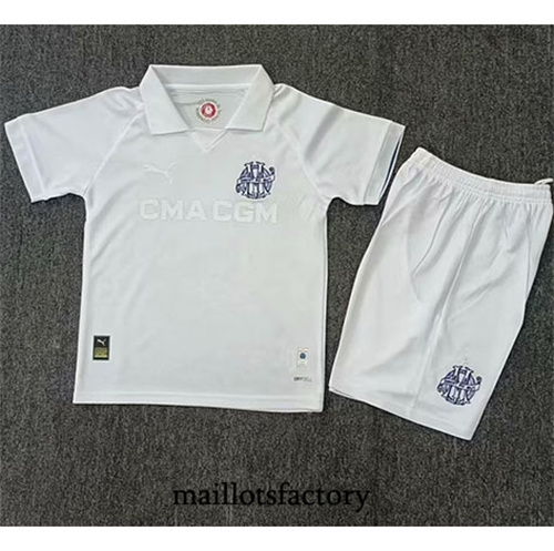 Maillot du Marseille Enfant 2024/25 Édition commémorative Blanc