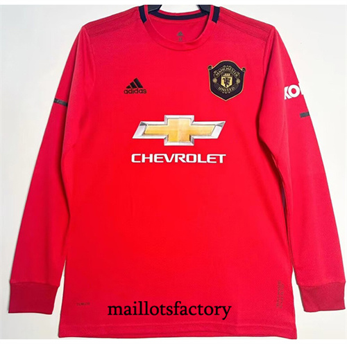 Maillot du Retro Manchester United 2019-20 Domicile Manche Longue