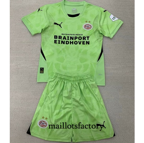 Soldes Maillot du PSV Eindhoven Enfant 2024/25 Gardien de but Vert