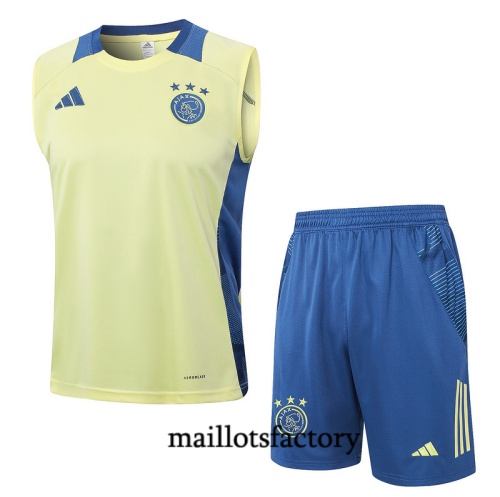 Soldes Maillot d'entrainement AFC Ajax Debardeur 2024/25 jaune clair Kit