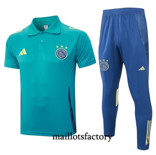 Achat Maillot d'entrainement AFC Ajax polo 2024/25 Bleu Kit