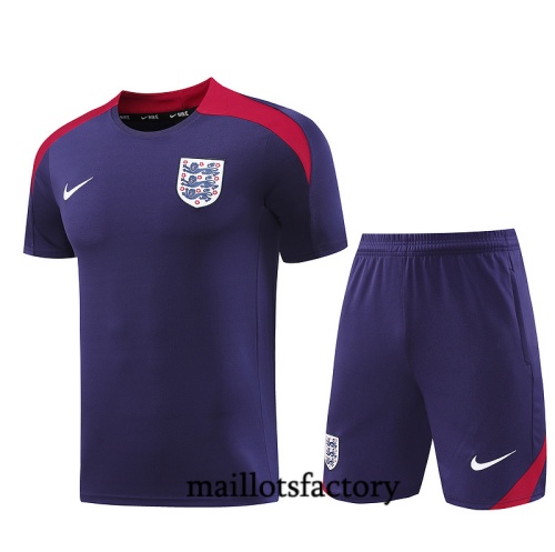 Soldes Maillot d'entrainement Angleterre + Shorts 2024/25 Violet Kit