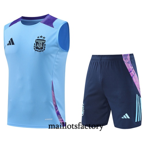 Nouveau Maillot d'entrainement Argentine Debardeur 2024/25 Bleu Ciel Kit