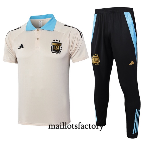 Soldes Maillot d'entrainement Argentine polo 2024/25 jaune Kit