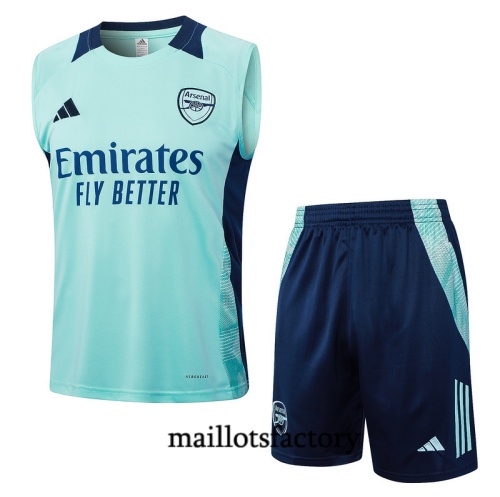 Prix Maillot d'entrainement Arsenal Debardeur 2024/25 vert clair Kit