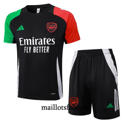 Grossiste Maillot d'entrainement Arsenal + Shorts 2024/25 noir Kit