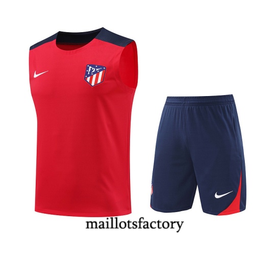 Soldes Maillot d'entrainement Atletico Madrid Debardeur 2024/25 rouge Kit