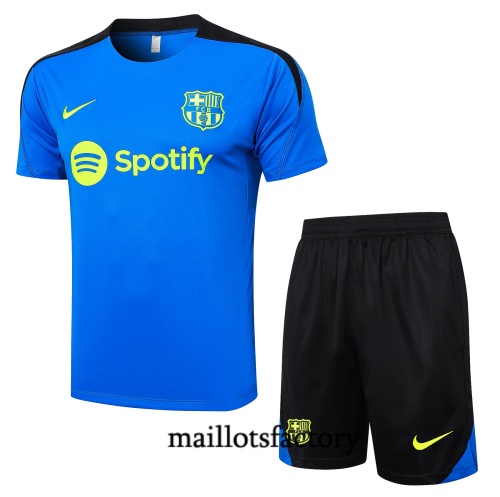 Achetez Maillot d'entrainement Barcelone + Shorts 2024/25 Bleu Kit