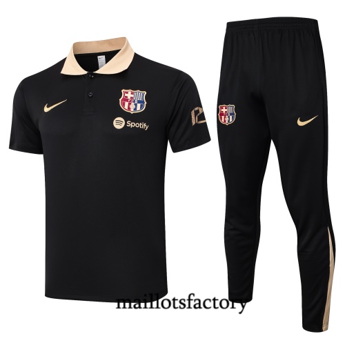 Achetez Maillot d'entrainement Barcelone polo 2024/25 noir Kit