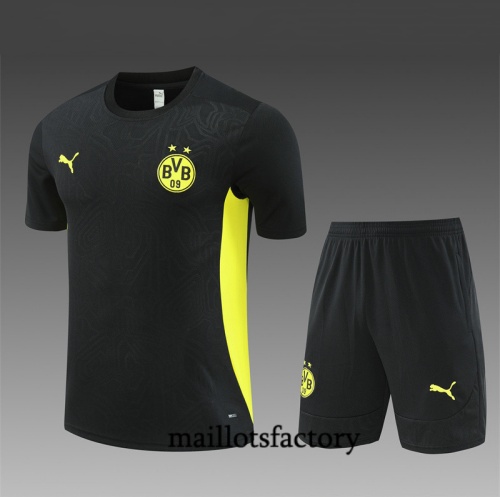 Grossiste Maillot d'entrainement Borussia Dortmund Enfant + Shorts 2024/25 noir Kit