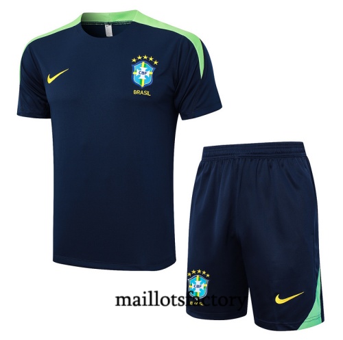 Prix Maillot d'entrainement Brésil + Shorts 2024/25 bleu marine Kit