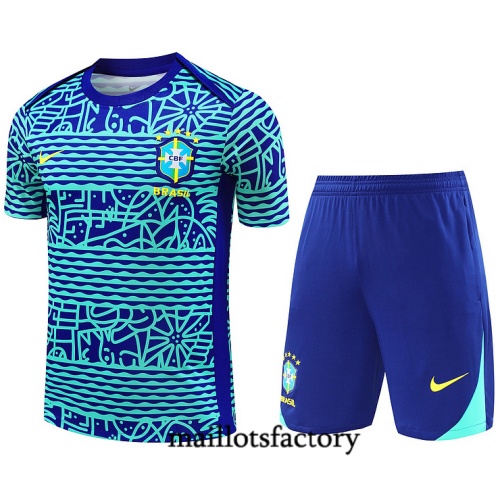 Vendre Maillot d'entrainement Brésil + Shorts 2024/25 bleu clair Kit