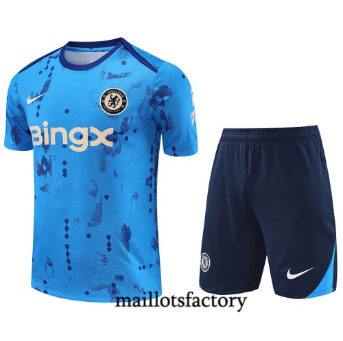 Vendre Maillot d'entrainement Chelsea + Shorts 2024/25 Bleu Kit