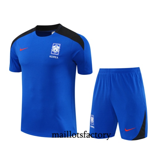 Vendre Maillot d'entrainement Corée + Shorts 2024/25 Bleu Kit