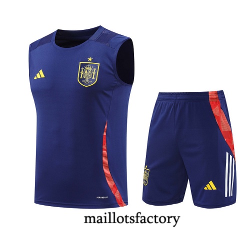 Site Maillot d'entrainement Espagne Debardeur 2024/25 Bleu Kit