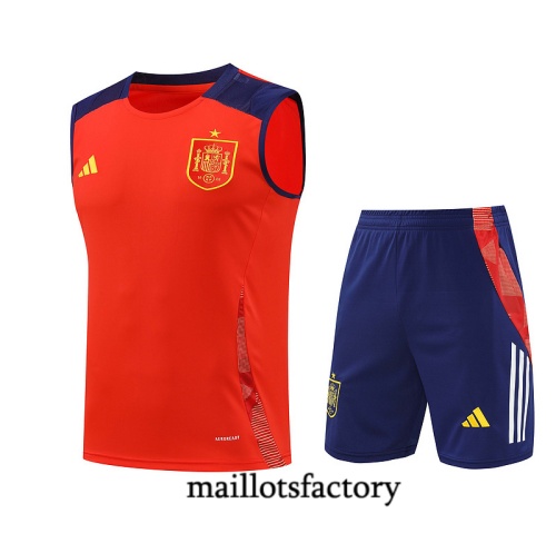 Achat Maillot d'entrainement Espagne Debardeur 2024/25 rouge Kit