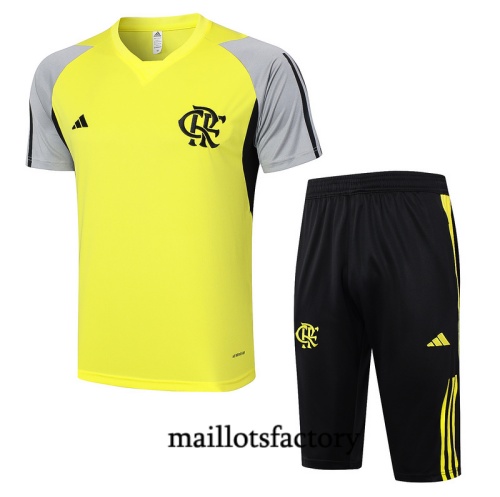 Nouveau Maillot d'entrainement Flamengo + Shorts 2024/25 jaune Kit