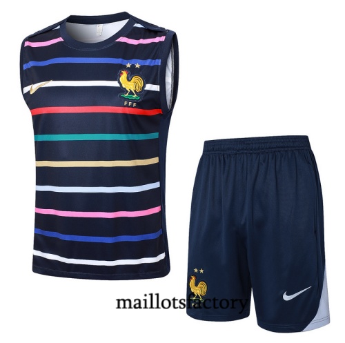 Prix Maillot d'entrainement France Debardeur 2024/25 Bleu marine Kit